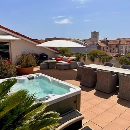 Patio D'azur Toit Terrasse De Gamme 3 Ch Jacuzzi Coeur De Et 公寓 *